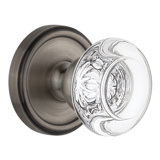 Grandeur Georgetown Rosette Double Dummy with Bordeaux Crystal Door Knob