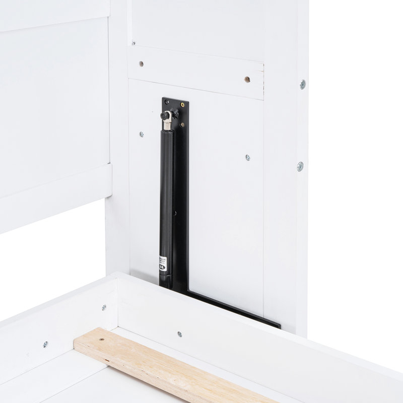 Grand lit avec armoires peu encombrant - Maximisez votre style de vie et améliorez votre style de vie, Blanc, Grand lit