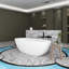 Baignoire de trempage autoportante 66,9 po x 29,5 po