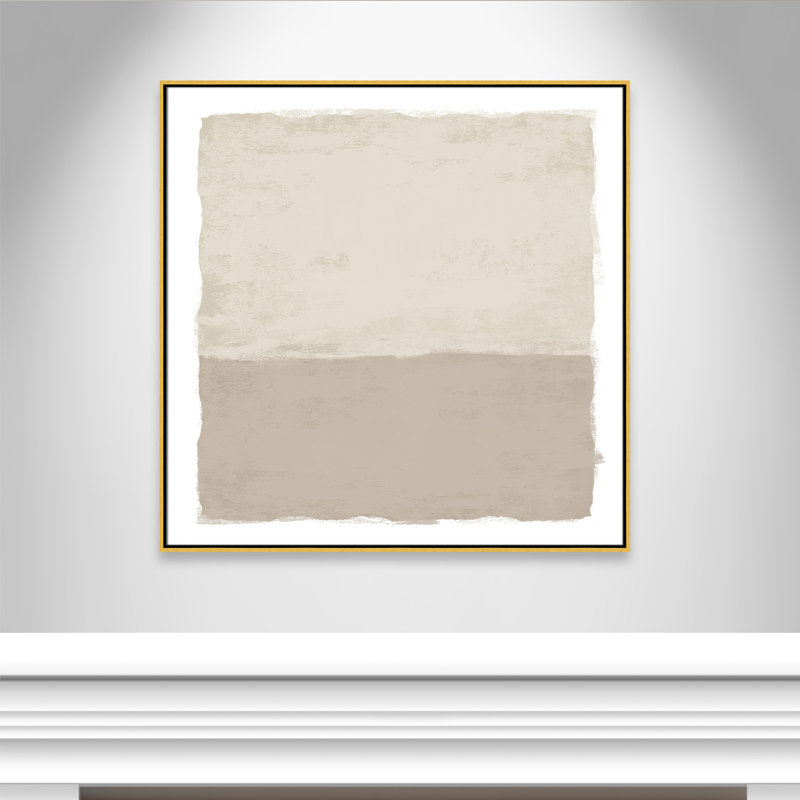 «Silent Sands II» par Natalie Carpentieri, H 41,5 po x l 41,5 po, Doré