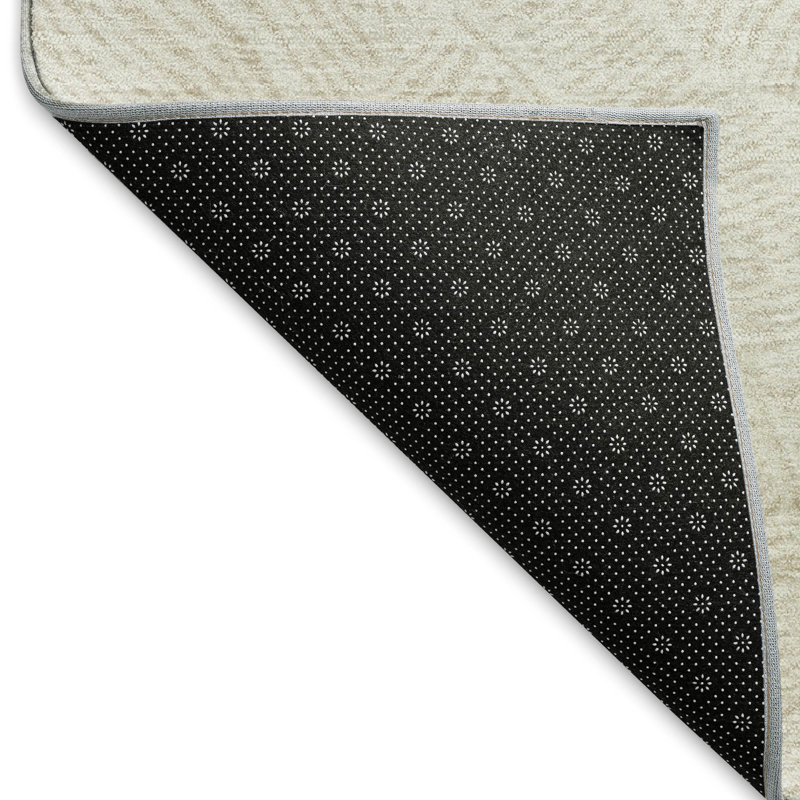 Premium Machine Washable Prisco Ivory Rug, Round 8'