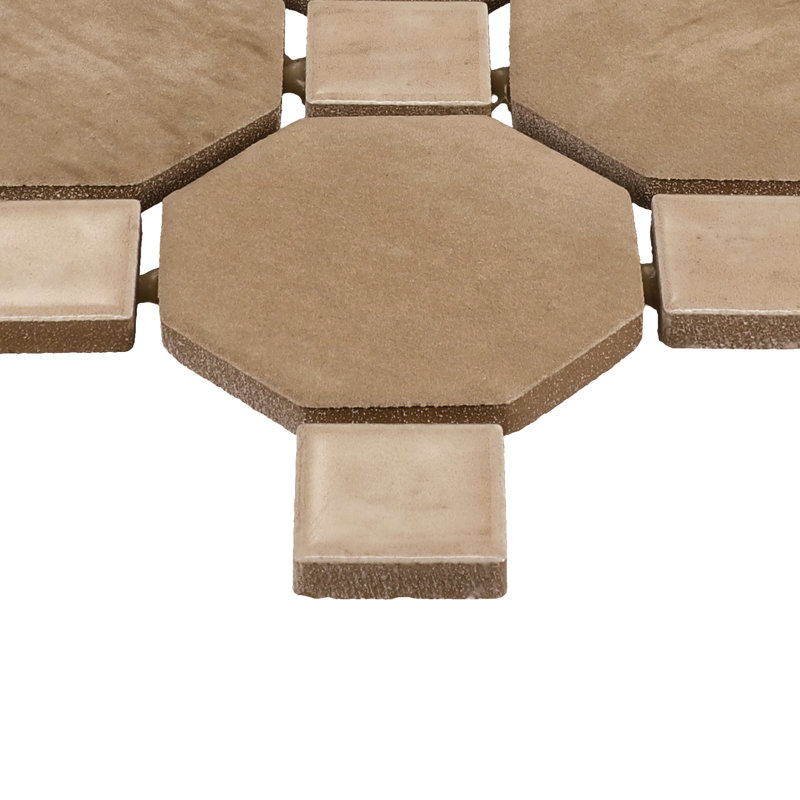 Carreau de mosaïque à pois octogonaux 12 x 12 Daltile Relicca (10 pièces par carton) (10,00 pieds carrés par carton), Foxed