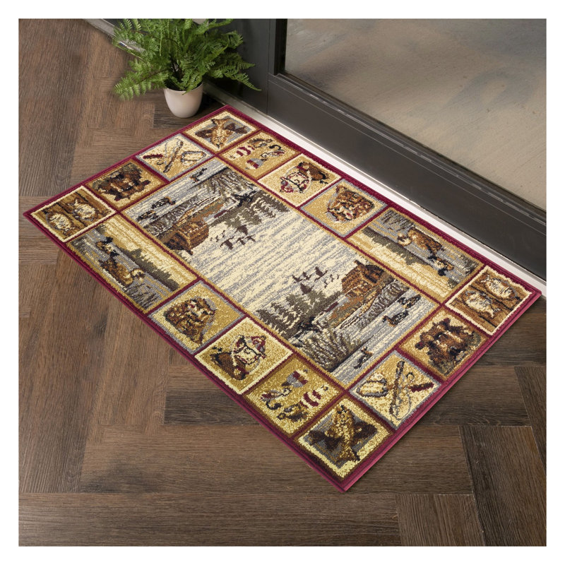 Tapis rouge en polypropylène de 7 pi 10 po x 10 pi 3 po Nature's Nest, Rectangulaire 7 pi 10 po x 10 pi 3 po