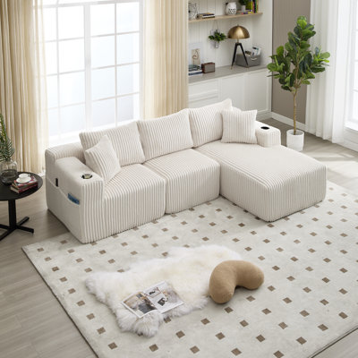 3 Seater Corduroy Sofa