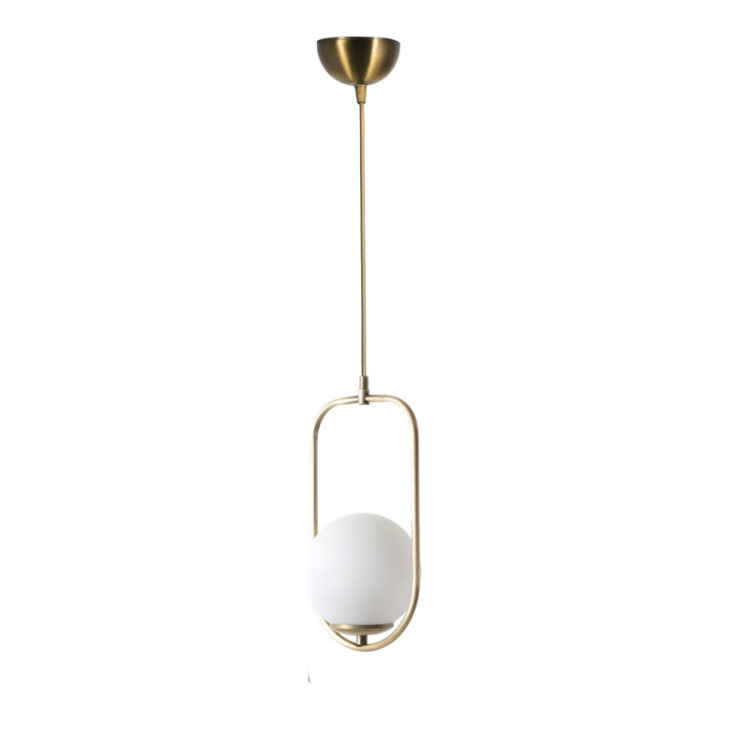 Lustre scandinave Glam, 100% métal, hauteur 27,6 po x diamètre 7,1 po | Douille E27, 40 W maximum | Finition élégante en blanc et cuivre, peinture séchée au four, revêtement dégringolé | Parfait pour le salon, la salle à manger et le vestibule