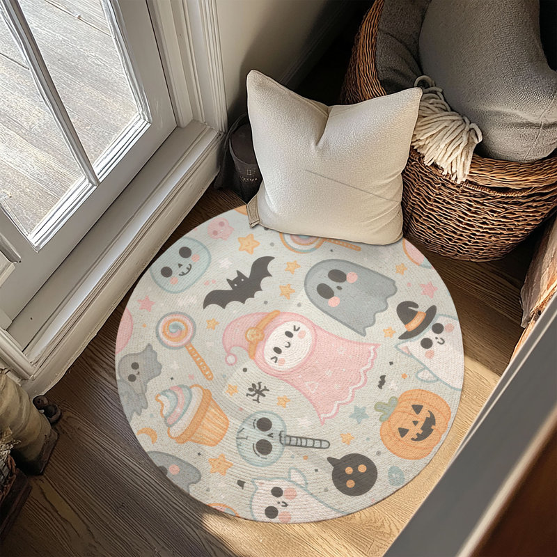 Tapis tressé Soft Spooks, Rond 5 pi