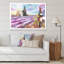 «Bottles and Leaves of Grapes, A Lavender Field III - Country», reproduction d'art sur toile-67388923-67388933