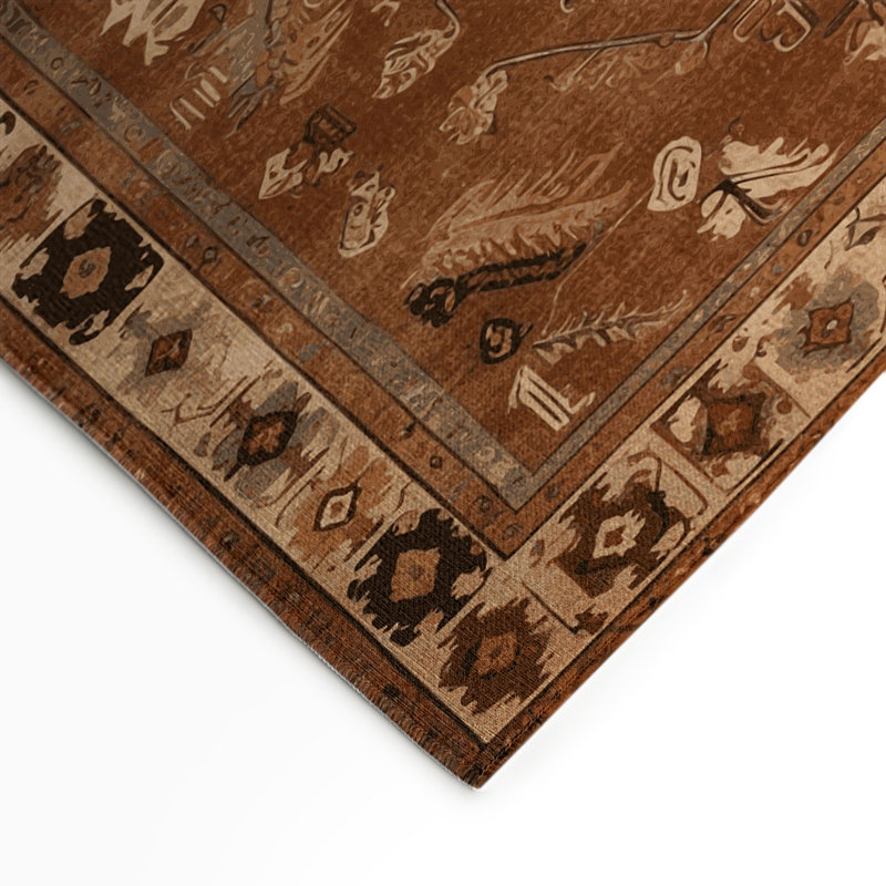 Tapis turc intérieur et extérieur brun, Rectangle 9 pi x 12 pi