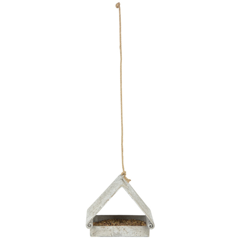 Aged Resin Triangle Hanging Bird Feeder