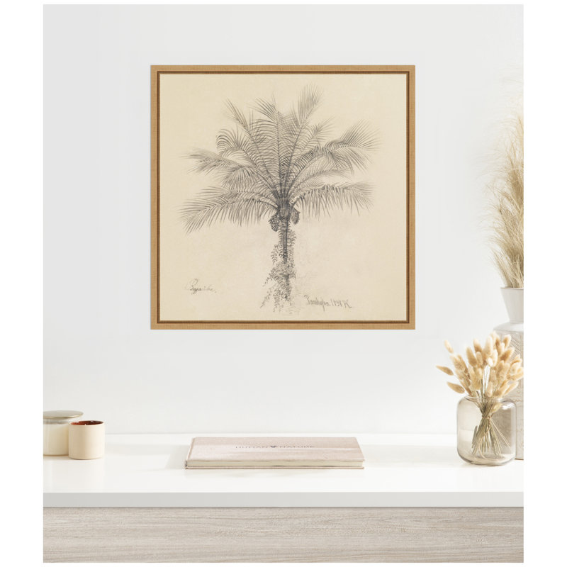 «Palmstudie II 1858 Ferdinand Keller» par Nostalgia Prints, reproduction d'art sur toile encadrée