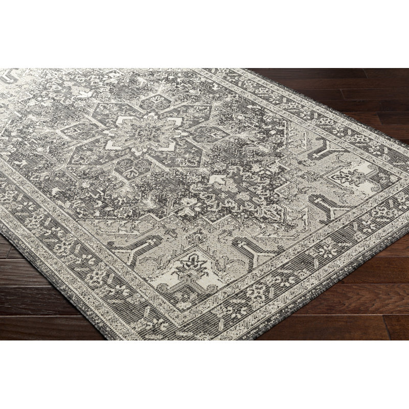 Oriental Indoor / Outdoor Rug, Rectangle 5'3" x 7'