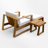 Outdoor Solid Wood Lounge Chair Set-1173672229
