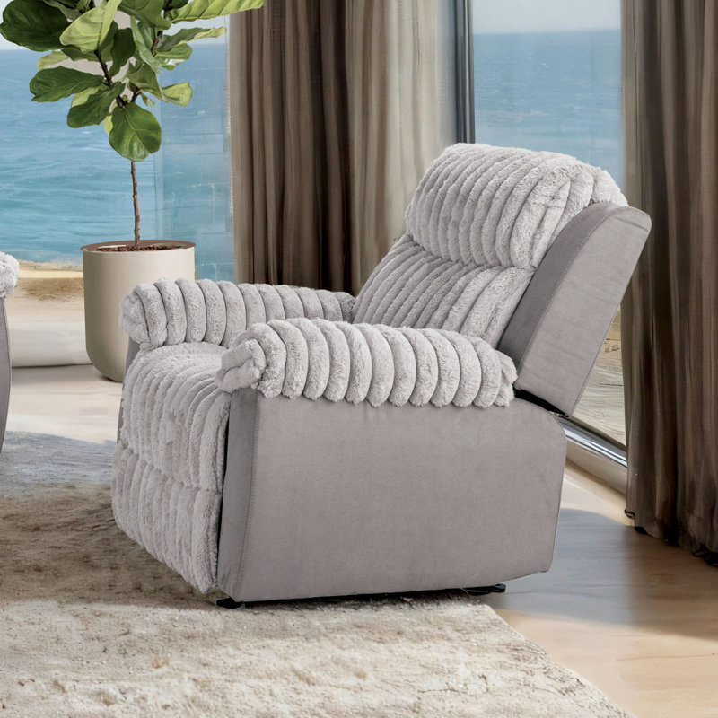 Fauteuil inclinable manuel oscillant Ossa, Gris