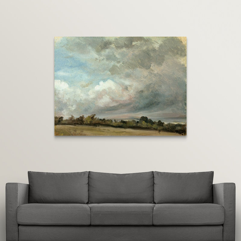 «Cloud Study, 1821 on Oak Panel» par John Constable, reproduction d'art, H 36 po x l 48 po x P 1,5 po, Toile
