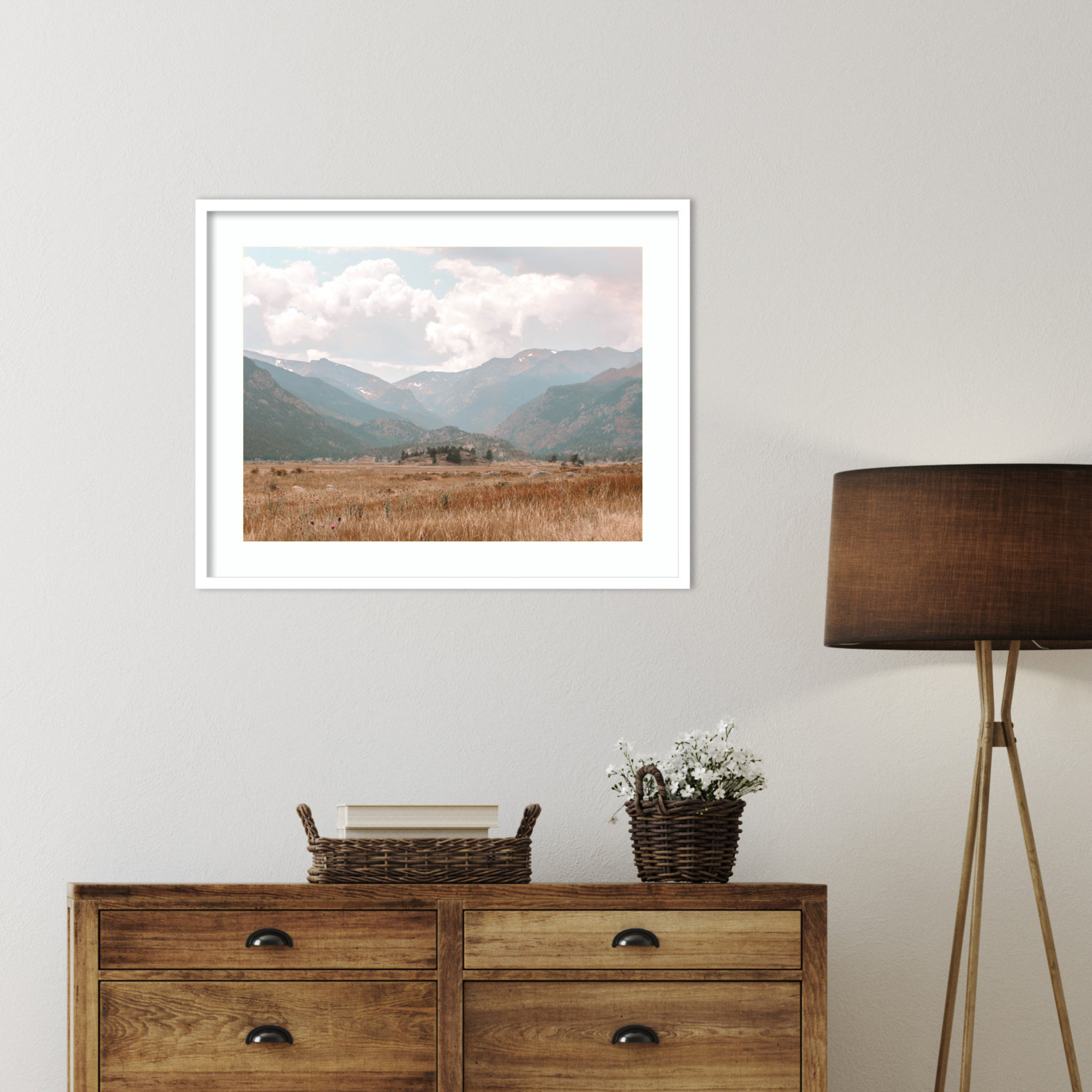 Wanderings by Alicia Abla, White, 26" H x 33" W x 1" D
