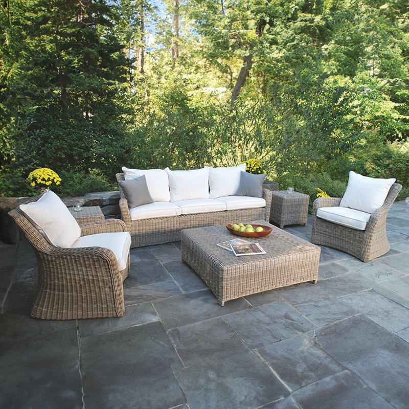 Sag Harbor Patio Chair with Sunbrella Cushions, Mocha, Obsidian 6229