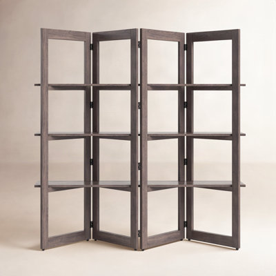 Wide Geometric Bookcase