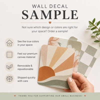 Peel-and-Stick Canvas Wall Decal Material Sample
