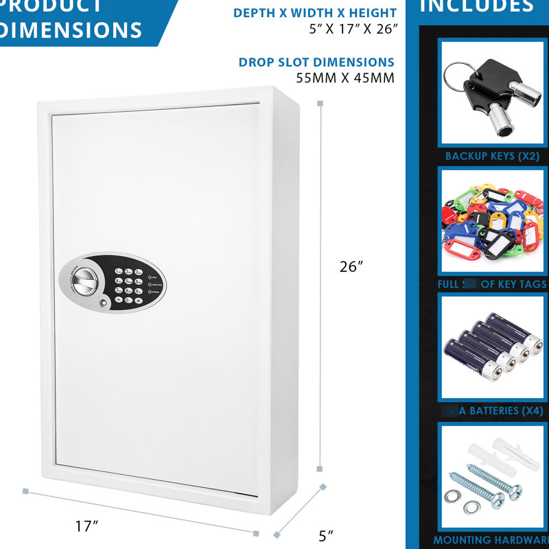 Armoire de rangement pour clés sécurisée pour 144 clés