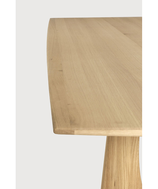 Solid Oak Dining Table, Beige, 39.38" W x 98.43" L