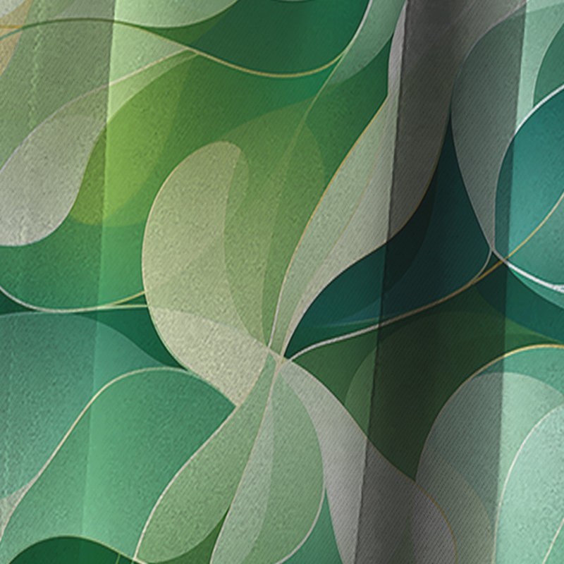 Green Natures Organic Fusion - Rideau abstrait - Rideau géométrique occultant - 1 panneau, L 52 po x L 95 po
