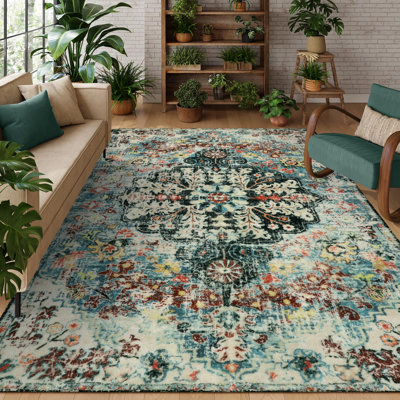 Govan Machine Washable Traditional Tribal Vintage Area Rugs