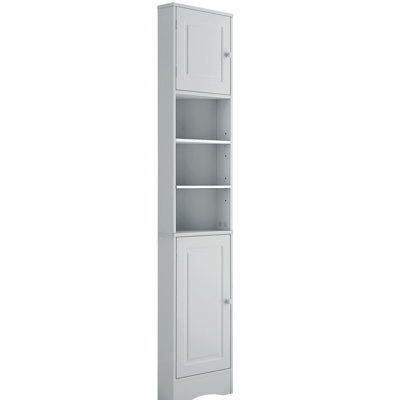Armoire de rangement grise avec tablettes réglables et solutions pratiques