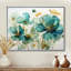 «Teal Green Organic croissance - Abstract Botanicals», art mural-799435657-743578266