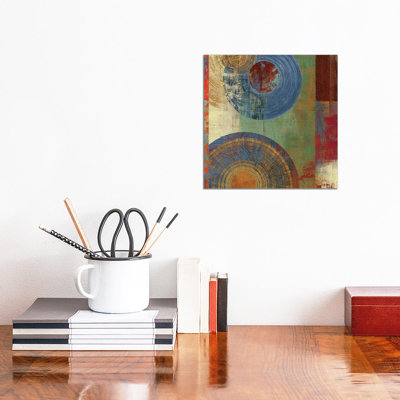 Oribis Blue On Green by PI Studio - Wrapped Canvas Print