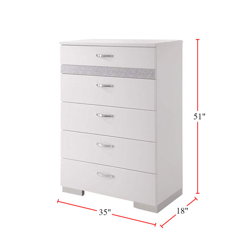Commode 5 tiroirs l 35 po