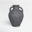 Ceramic Whitewashed Textured Amphora Decorative Vase with 2 Handles
