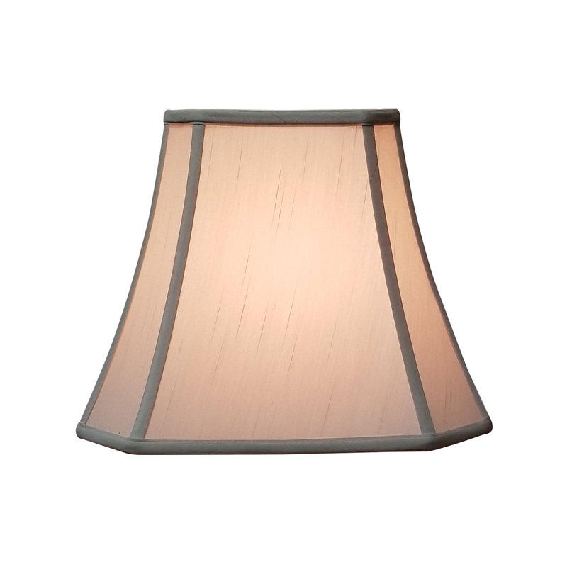 Abat-jour cloche en soie / shantung (araignée), Beige, H 13 po x l 16 po x P 16 po