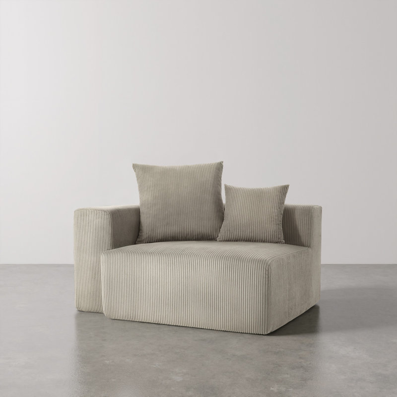 Upholstered Armchair, Brown