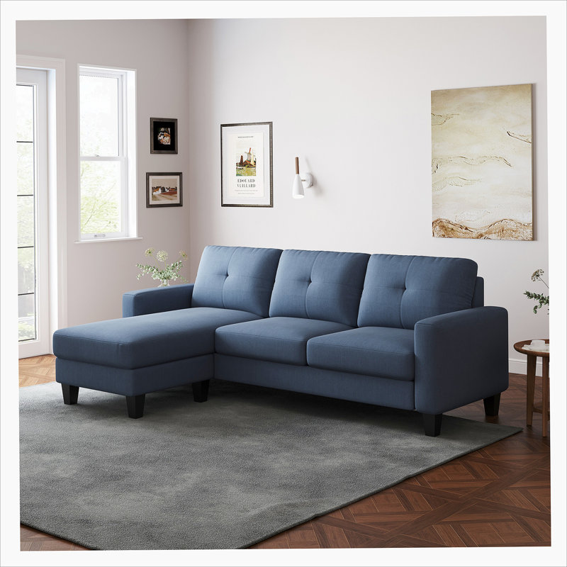 Canapé modulaire Matteus, Polyester bleu