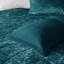 Édredon luxueux en velours bleu sarcelle pour lit simple / simple TG - Remplissage diamant avec coussin lavable à la machine-125337373-125337384