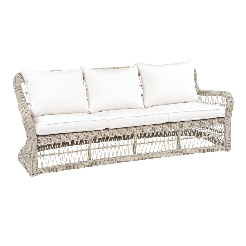 Southampton Outdoor 3 - Seat Patio Sofa, Canvas Navy Sunbrella® Canvas, Classic White
