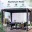 Pergola à persiennes en aluminium 10 x 13 pi-129488685