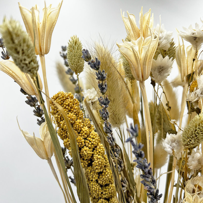 Véritables bouquets mélangés préservés Mix 2 petits - moyens - grands, H 20 po x l 4 po x P 9 po
