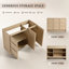 Meuble-lavabo autoportant 48 po (46-7 / 8 po) et 3 portes d'armoire à fermeture en douceur, contreplaqué, chêne Dune (KD-PACKING)