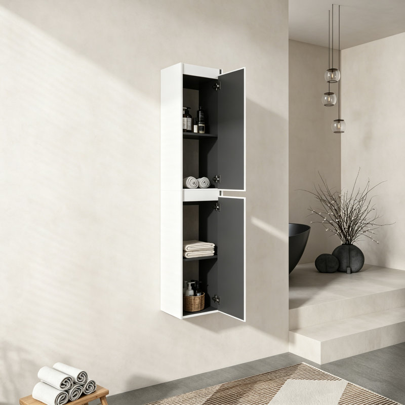Armoire de rangement murale moderne flottante pour salle de bain Cabinetideal pour petits espaces