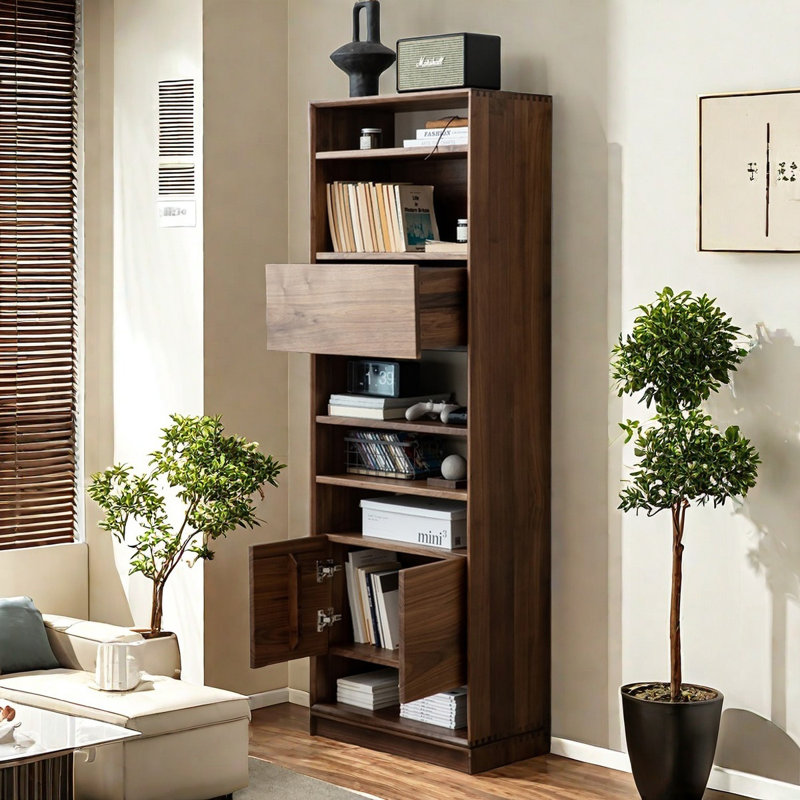 Modern Multifunctional Solid Wood Bookcase