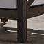 Chaise moderne du milieu du siècle, bois, gris et blanc - Bonnet style club élégant, sans manches