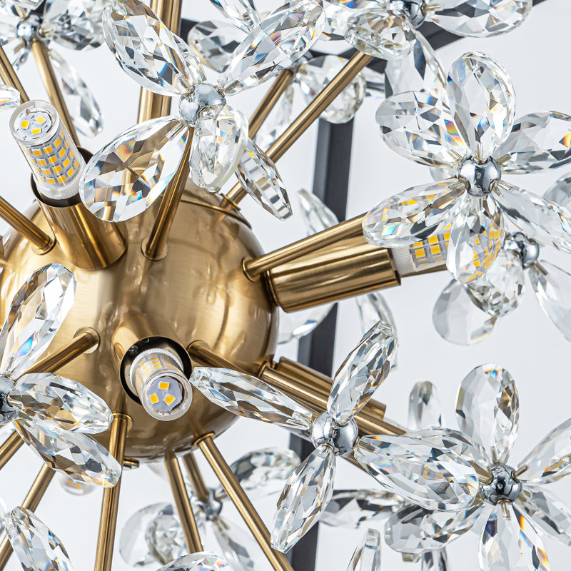 8 - Light Crystal Dimmable Semi Flush Mount