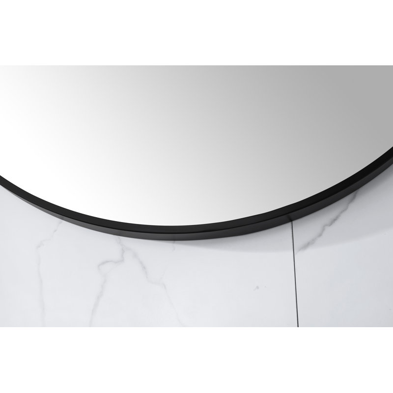 Miroir mural Avon, Noir, 24 po x 24 po