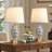 Engelbertus Base 22” Blue White Porcelain Jar Lamp Set With Chrome Base（set of 2)