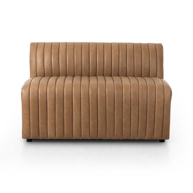 Augustine Upholstered Dining Bench, 31.5" H x 49" W x 28" D, Palermo Drift Genuine Leather