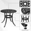 Table d'appoint en aluminium thermolaqué Reinna-111630938