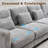 92.5" Curved Corduroy Sectional Sofa Seater for 3-997759090