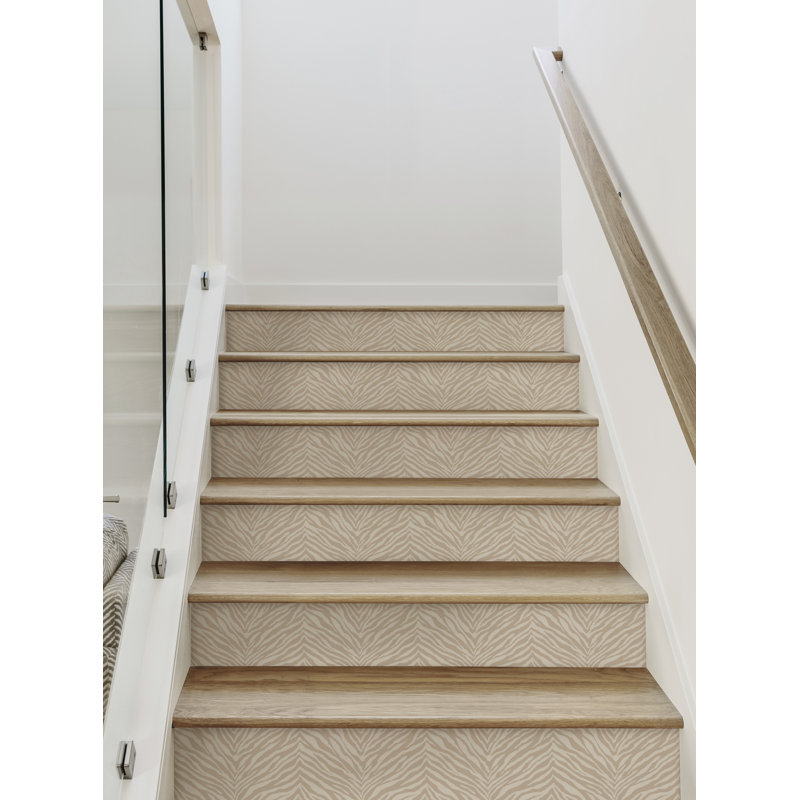 Abstract Non-Wall Damaging Accent, 7" H x 48" W, Khaki