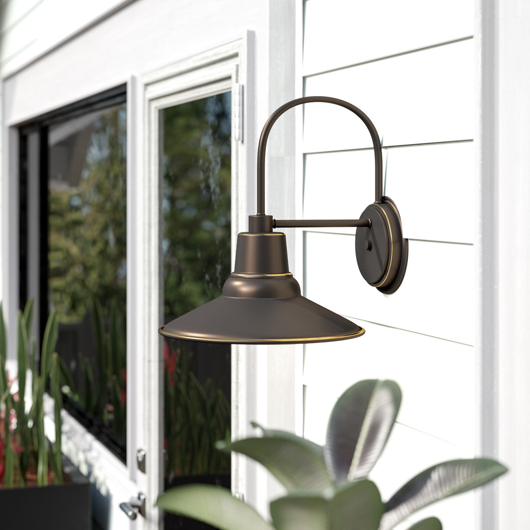 Ekaterina 15.35" H Outdoor Barn Light Ebern Designs 